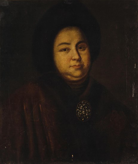 Portrait of Tsarina Evdokiya Feodorovna Lopukhina (1669-1731), the wife of tsar Peter I of Russia, 1 Artist: Anonymous