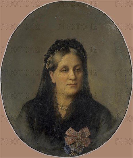 Portrait of Princess Maria Alexandrovna Dolgorukaya, née Apraxina (1816-1892), Second Half of the 19 Artist: Anonymous
