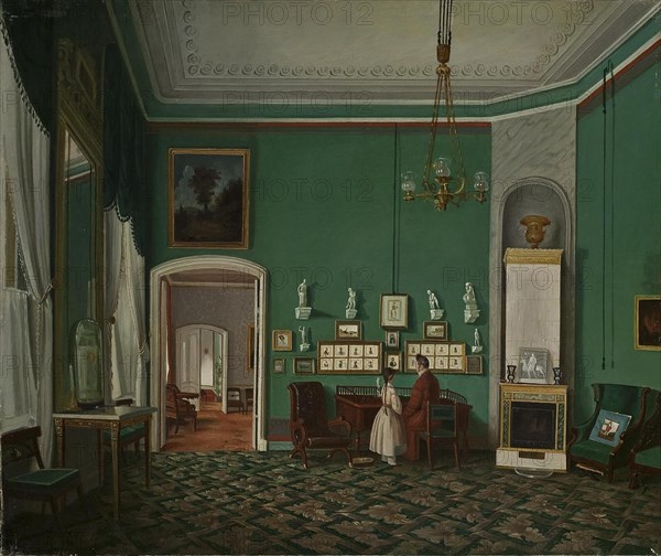 Interior with an Enfilade, 1830s. Artist: Anonymous