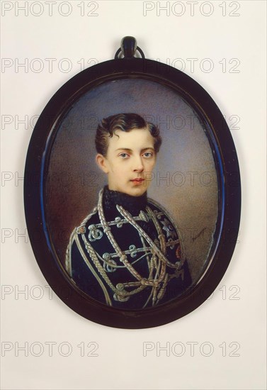 Portrait of Tsarevich Nicholas Alexandrovich of Russia (1843?1865), c. 1861. Artist: Rockstuhl, Alois Gustav (1798-1877)