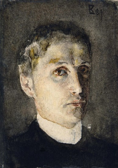 Self-Portrait, 1889. Artist: Vrubel, Mikhail Alexandrovich (1856-1910)