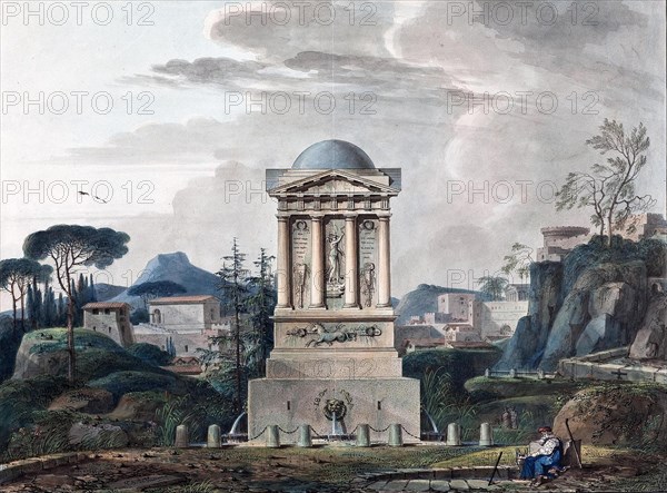 Design of the Fountain in Poltava, 1807. Artist: Thomas de Thomon, Jean François (1754-1813)