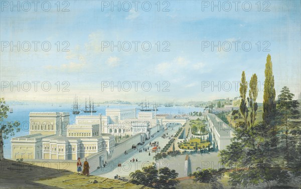 The Ciragan Palace in Constantinople. Artist: Bossoli, Carlo (1815-1884)