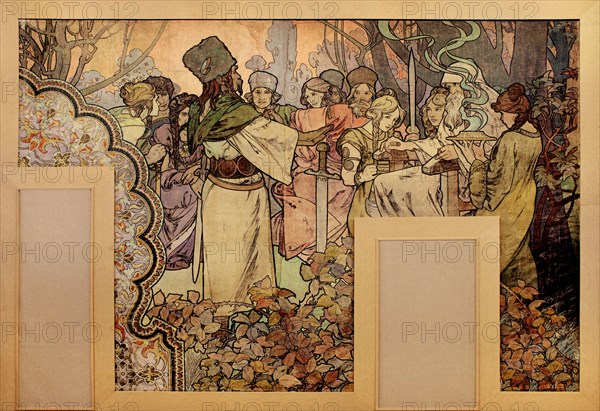 Wall painting for the Exposition Universelle of 1900, 1899-1900. Artist: Mucha, Alfons Marie (1860-1939)