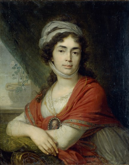 Portrait of Maria (Marfa) Dmitrievna Dunina, née Norova, 1799. Artist: Borovikovsky, Vladimir Lukich (1757-1825)