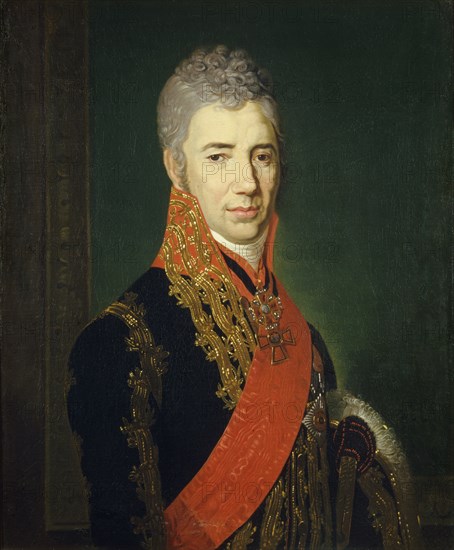 Portrait of the Crown Equerry Sergey Ilyich Mukhanov (1762-1842). Artist: Borovikovsky, Vladimir Lukich (1757-1825)