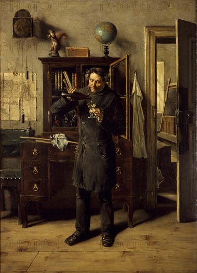 Teacher Drunkard, 1882. Artist: Müller, Anton Eduard (1853-1897)
