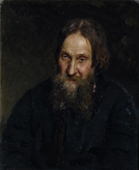 Portrait of Vasily Kirillovich Syutayev (1819-1892), 1882. Artist: Repin, Ilya Yefimovich (1844-1930)