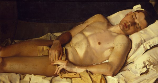 Nude Boy (Boris Snezhkovsky), 1937. Artist: Somov, Konstantin Andreyevich (1869-1939)