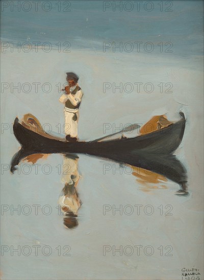 Man fishing, 1908. Artist: Gallen-Kallela, Akseli (1865-1931)