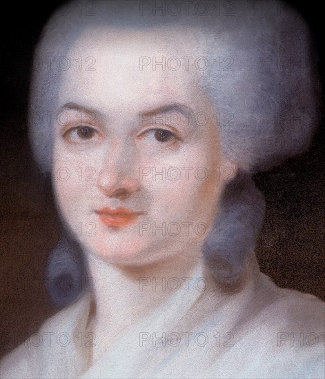 Portrait of Olympe de Gouges (Detail), Late 18th century. Artist: Kucharski, Alexandre (1741-1819)