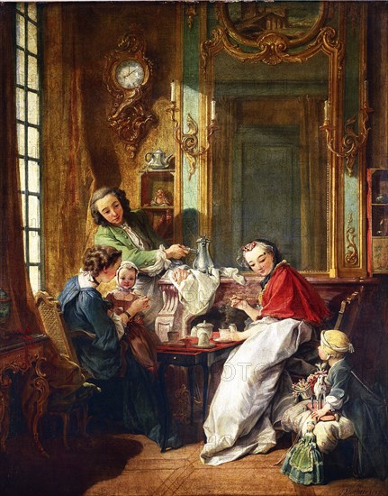 Morning Coffee (Le Déjeuner), 1739. Artist: Boucher, François (1703-1770)