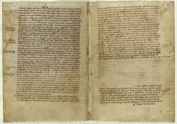 Verse account of Magna Carta in the Chronicle of Melrose Abbey, 1270s. Artist: Historical Document