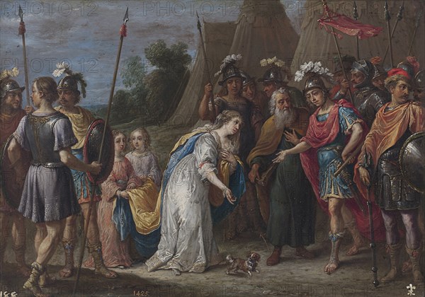 Armida before Godfrey of Bouillon, 1628?1630. Artist: Teniers, David, the Younger (1610-1690)