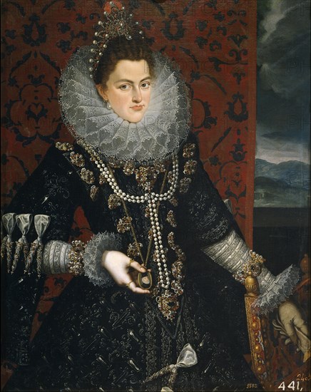 The Infanta Isabel Clara Eugenia (1566-1633), 1598-1599. Artist: Pantoja de la Cruz, Juán (1553-1608)