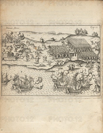 Buenos Aires (From Vera historia... by Ulrich Schmidel), 1599. Artist: Anonymous