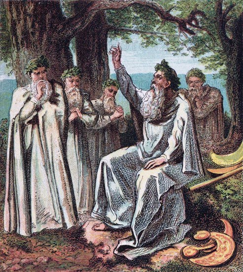 Druids (From: Pictures of English History), 1868. Artist: Kronheim, Joseph Martin (1810-1896)