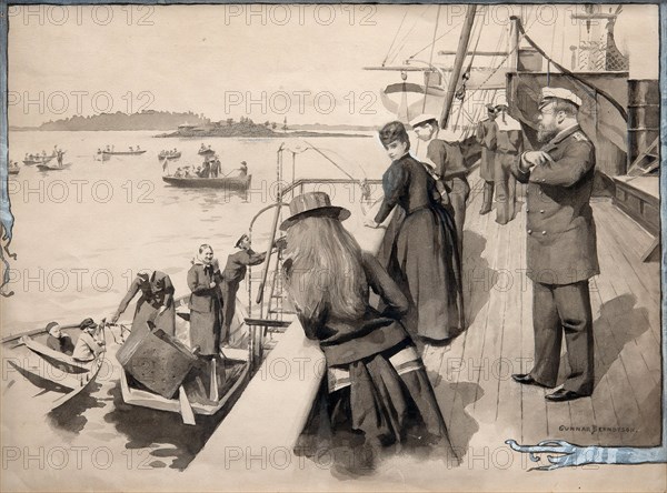 Trip of Alexander III in the Gulf of Finland, 1883-1888. Artist: Berndtson, Gunnar Fredrik (1854-1895)