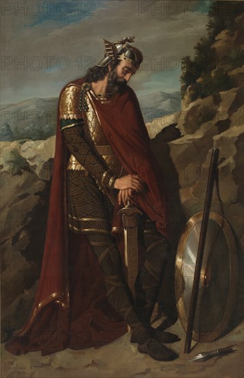 Agila I, Visigothic King, 1856. Artist: Puebla Tolín, Dióscoro Teófilo (1831-1901)