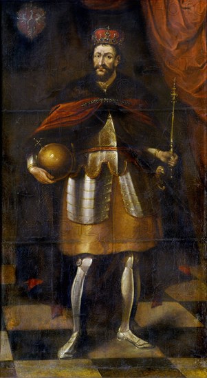 Portrait of King Wladyslaw II. Jagiello, 1677. Artist: Trycjusz (Tricius or Tretko), Jan (ca 1620-1692)