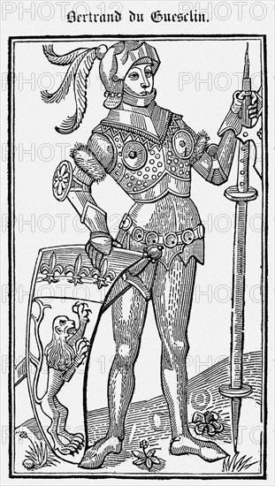 Bertrand du Guesclin (From Le Livre des faits de messire Bertrand du Guesclin), 1487. Artist: Anonymous