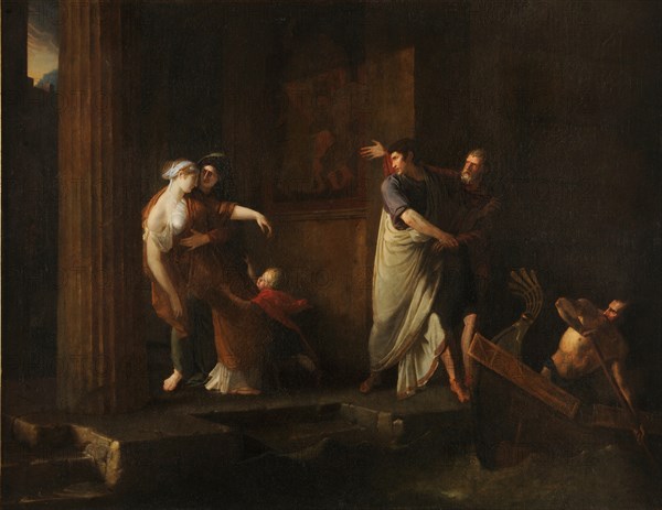 The farewell of Brutus and Portia, 1799. Artist: Dubost, Antoine (1769-1825)