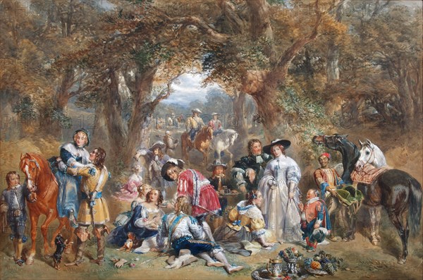 Fête champêtre in the time of Charles II, 1852. Artist: Tayler, John Frederick (1802-1889)