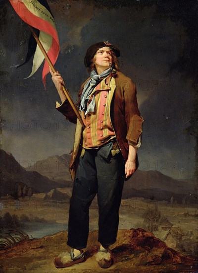 The Singer Chenard, as a Sans-Culotte, 1792. Artist: Boilly, Louis-Léopold (1761-1845)