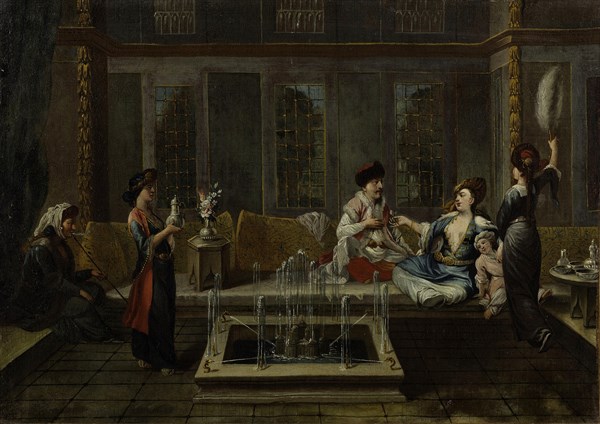 The Conversation, First half of the 18th century. Artist: Vanmour (Van Mour), Jean-Baptiste, (School)