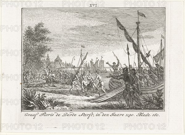 The Death of Floris III of Holland at Antioch, 1784. Artist: Fokke, Simon (1712-1784)