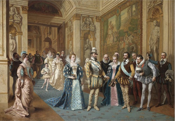 Henry IV and Marie de Médicis. Artist: Bakalowicz, Wladyslaw (1831-1904)