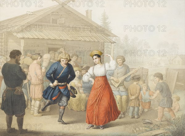 Merry-making Outside a Tavern. Artist: Opiz, Georg Emanuel (1775-1841)