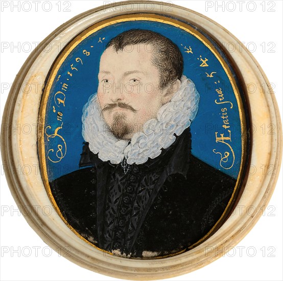 Portrait of Sir Thomas Bodley (1545-1613), 1598. Artist: Hilliard, Nicholas (c. 1547-1619)