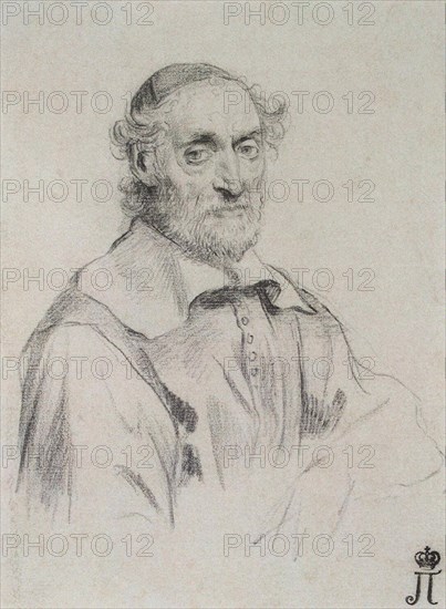 Portrait of Nicolas-Claude Fabri de Peiresc (1580-1637), 1636-1637. Artist: Mellan, Claude (1598-1688)