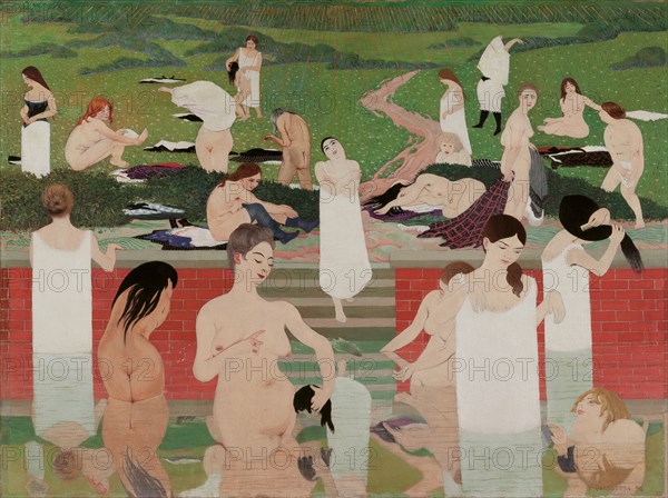 The Bath: Summer Evening (Le bain au soir d'été), 1892-1893. Artist: Vallotton, Felix Edouard (1865-1925)