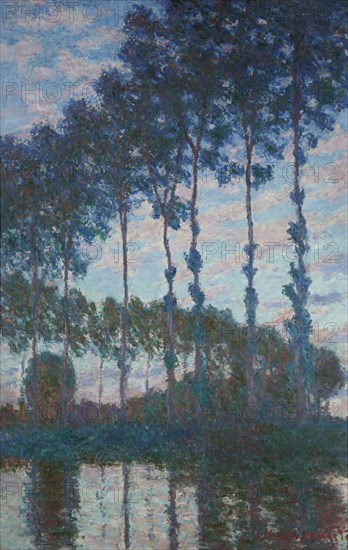 Poplars on the banks of the Epte, Evening effect, 1891. Artist: Monet, Claude (1840-1926)