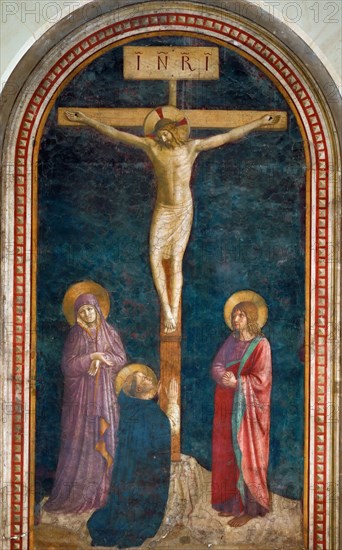 The Crucifixion with Saint Dominic, c. 1440. Artist: Angelico, Fra Giovanni, da Fiesole (ca. 1400-1455)