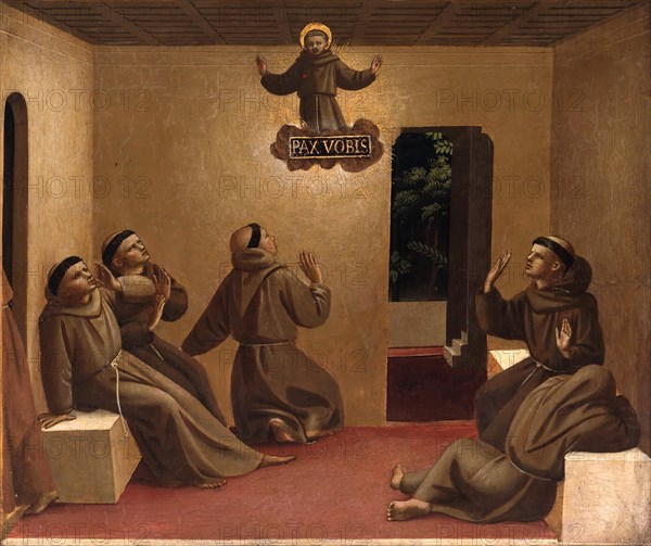 Apparition of Saint Francis at Arles (Scenes from the life of Saint Francis of Assisi), ca 1429. Artist: Angelico, Fra Giovanni, da Fiesole (ca. 1400-1455)