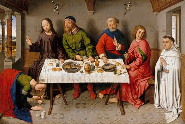 Christ in the House of Simon the Pharisee, c. 1450. Artist: Bouts, Dirk (1410/20-1475)