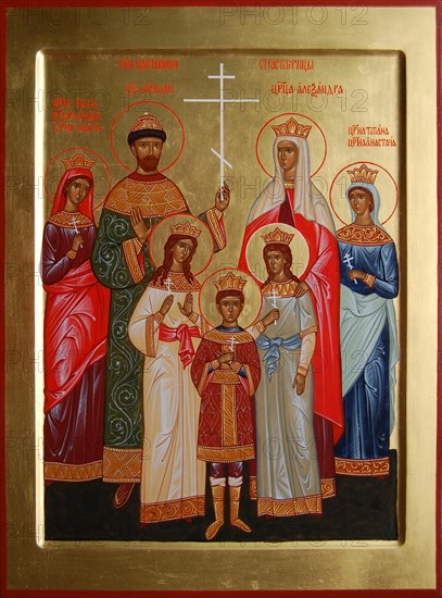 The killed Family of the Tsar Nicholas II, 2004-2007. Artist: Russian icon