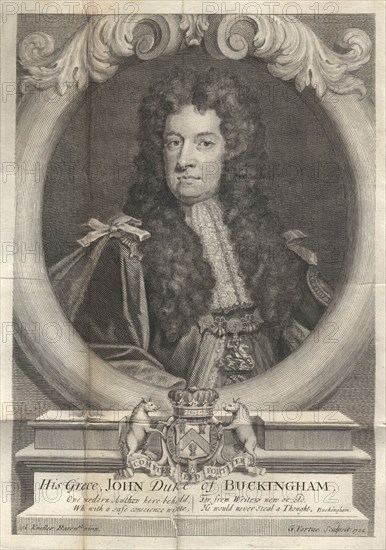 John Sheffield, 1st Duke of Buckingham and Normanby (1648-1721), 1722. Artist: Vertue, George (1684-1756)