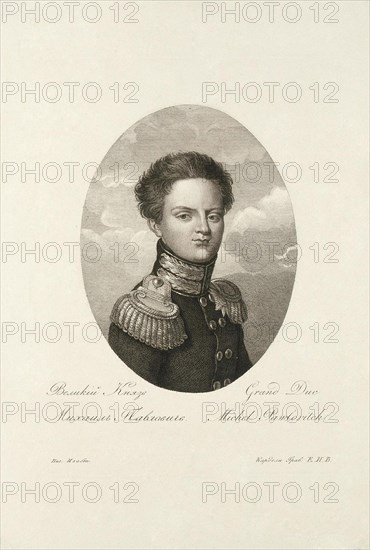Grand Duke Michael Pavlovich of Russia (1798-1849), 1814. Artist: Cardelli, Salvatore (active 1800s)