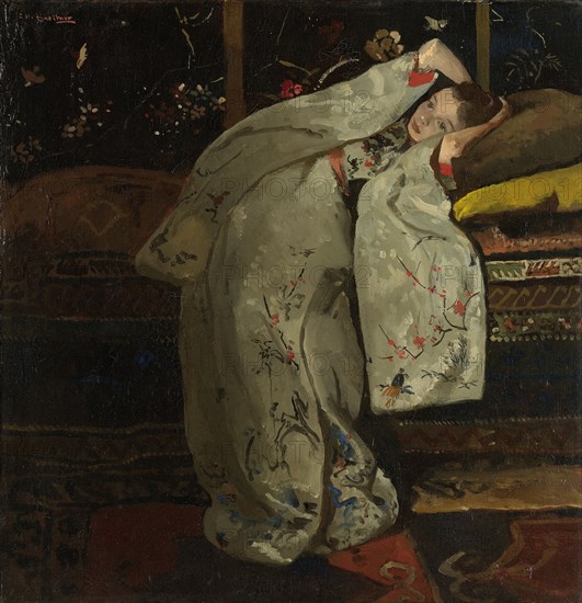 Girl in a White Kimono, 1894. Artist: Breitner, George Hendrik (1857-1923)