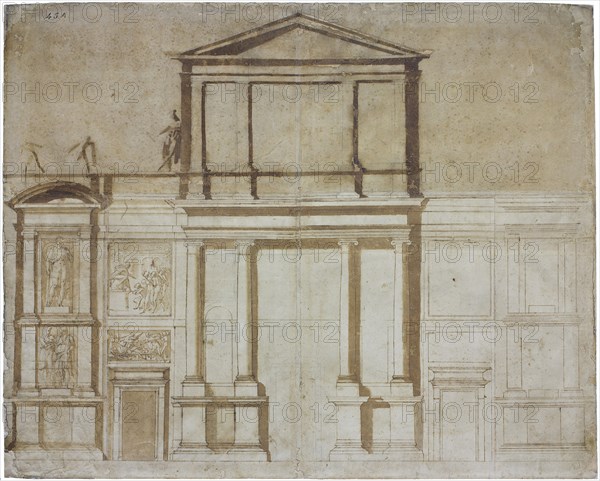 Project for the Facade of San Lorenzo in Florence, 1516. Artist: Buonarroti, Michelangelo (1475-1564)