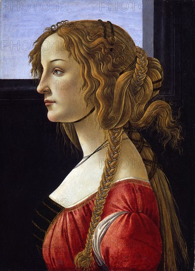 Profile Portrait of a Young Woman (Simonetta Vespucci), ca 1476