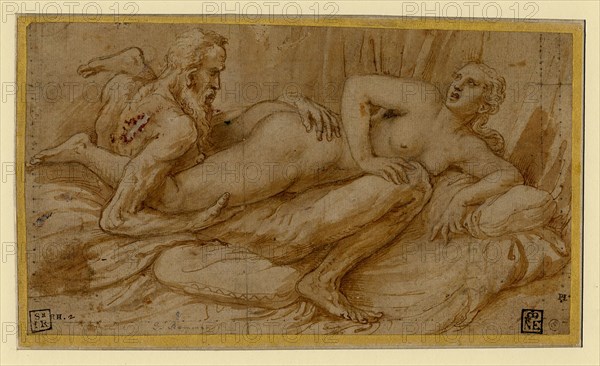 Erotic Scene, after 1524. Artist: Romano, Giulio (1499-1546)