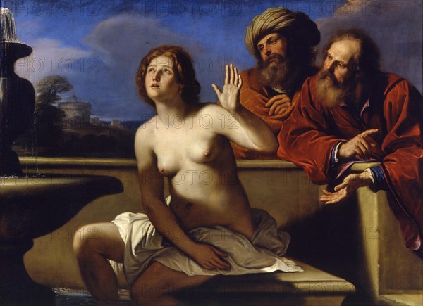 Susannah and the Elders, 1649-1650. Artist: Guercino (1591-1666)