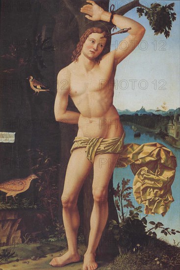 Saint Sebastian, c. 1519. Artist: Araldi, Josaphat (active c. 1520)
