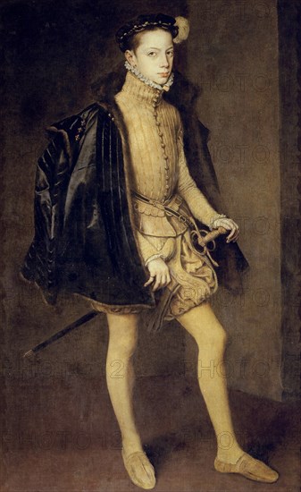 Portrait of Alessandro Farnese (1545?1592), Duke of Parma, 1557. Artist: Mor, Antonis (Anthonis) (c. 1517-1577)