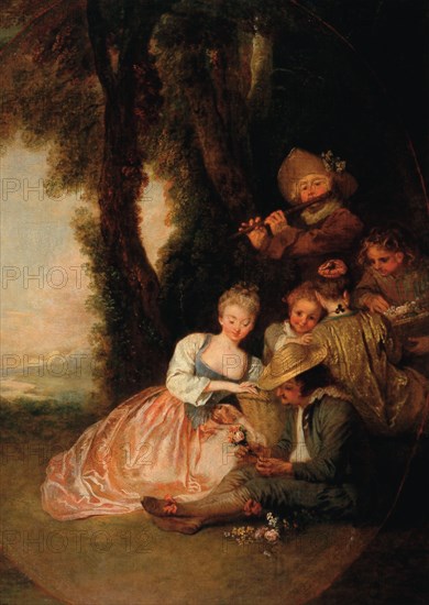 The Declaration Of Love, c. 1716. Artist: Watteau, Jean Antoine (1684-1721)